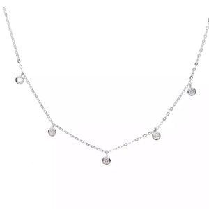 MY BATTLES - 18K Diamond Beaded Bazel Necklace
