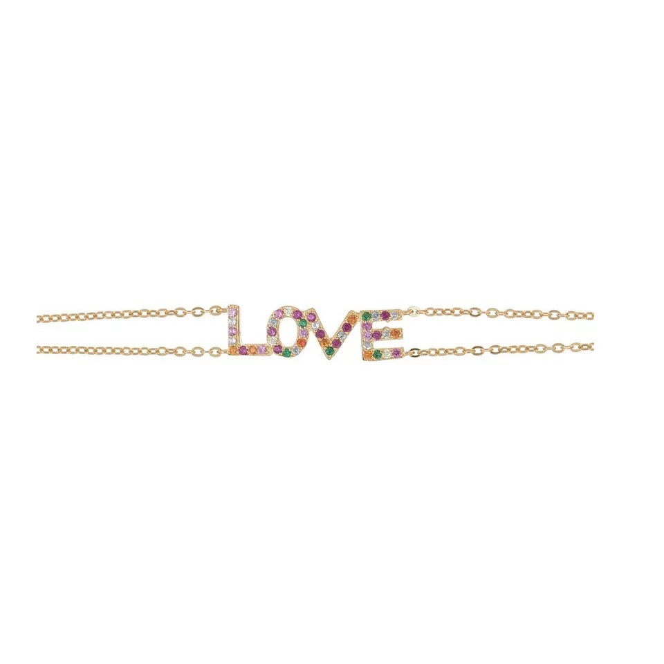CHARISMA - 18K Gold Plated Multi Color Dainty Bracelet
