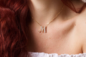 N - 18K Gold Plated Initial Necklace