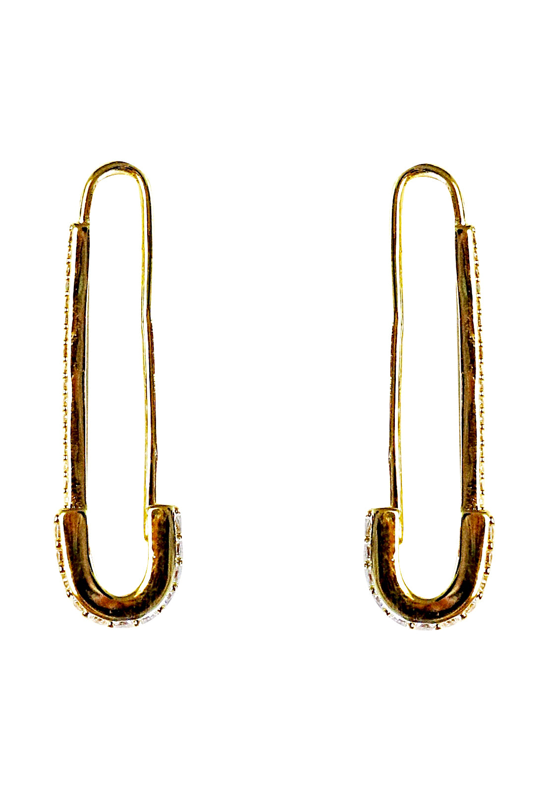 18k yellow gold-plated Pin earrings
